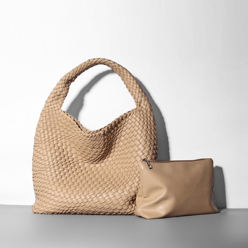 Women's Fashion Woven Hand Large Capacity Combination Shoulder Bags