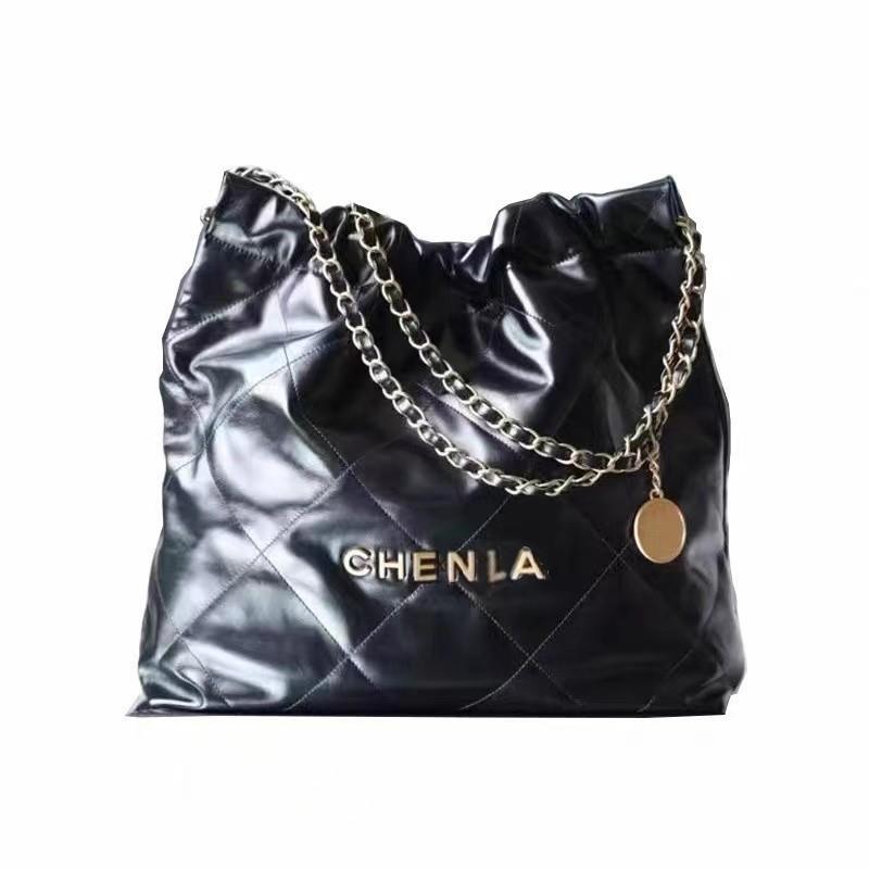 Women's Rhombus Gold Chain Underarm Garbage Large Shoulder Bags