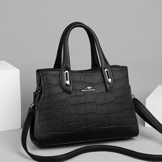 Women's Popular Plain Kangaroo Alligator Print Handbags