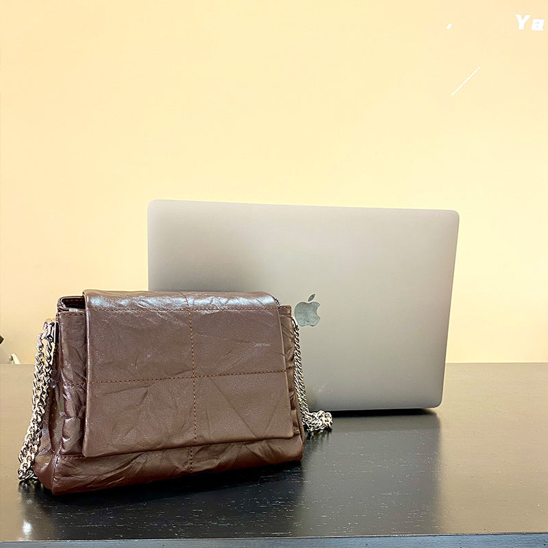 Women's Simple Fashion Korean Style Rhombus Chain Shoulder Bags