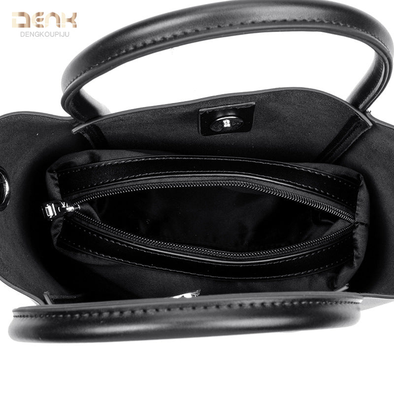 Women's Genuine Leather Temperament Commute Korean Style Large Capacity Top Crossbody Bags