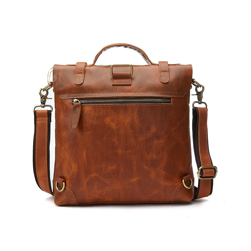 Men's Genuine Leather Crazy Horse Business Customized Men's Briefcases