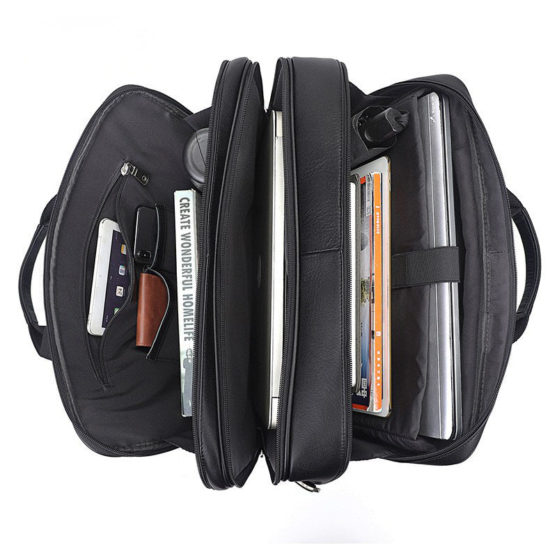 Men's Genuine Leather Large Capacity Business Cowhide Men's Briefcases