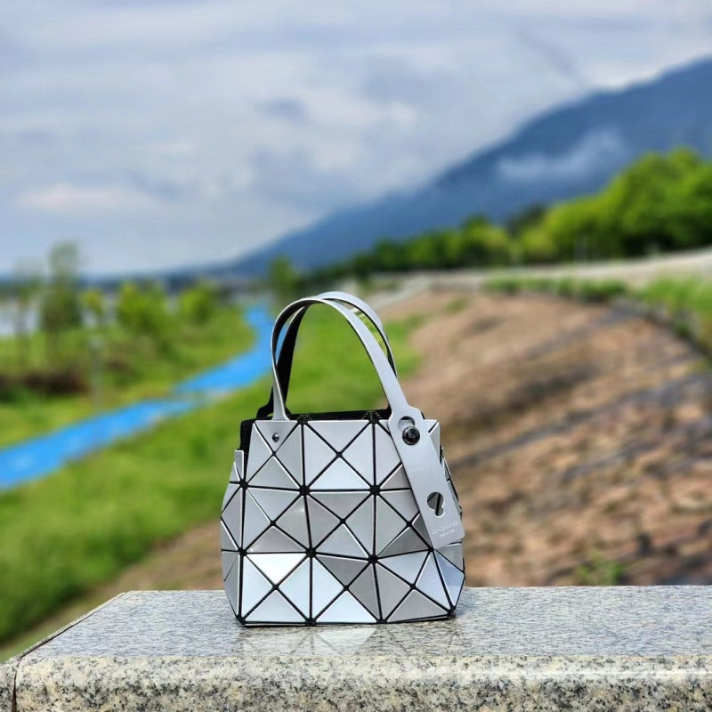 Women's September Underarm Geometric Diamond Pattern Box Shoulder Bags