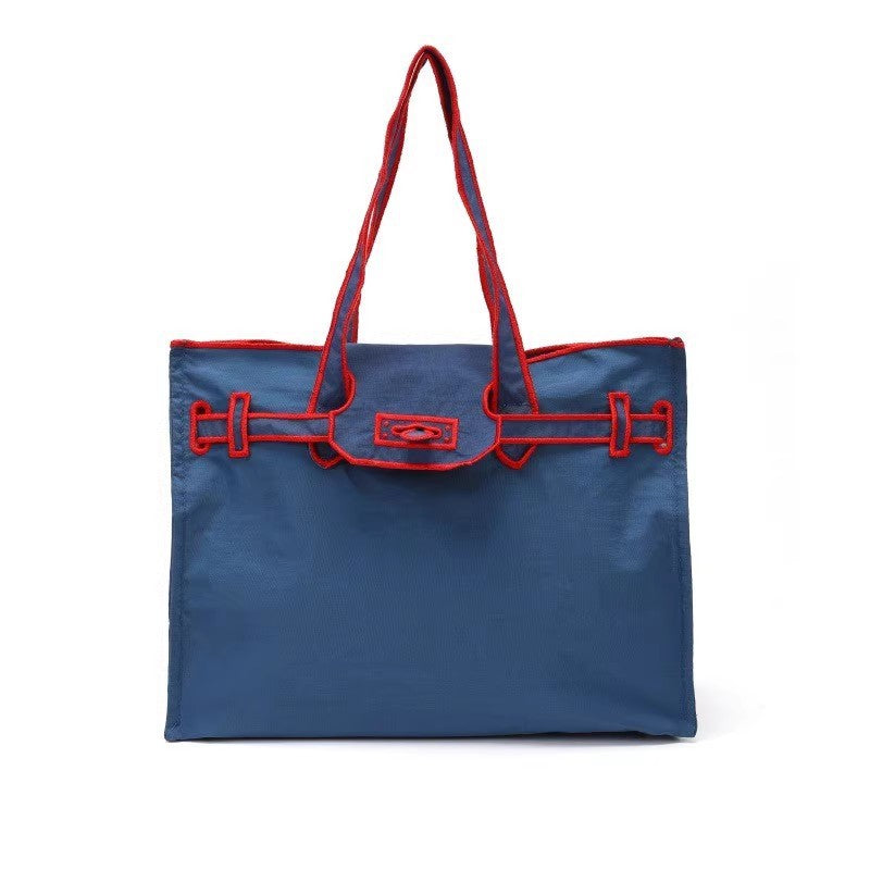 Shopping Style Embroidery Lightweight Large Capacity Tote Bags