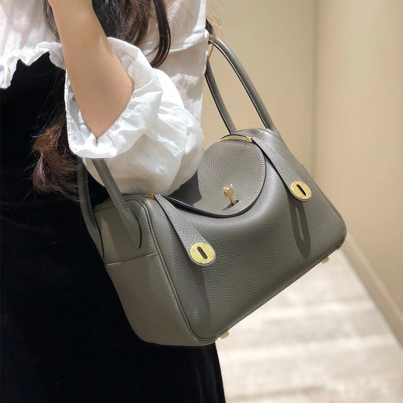 Imported Cowhide Wax Line Handmade Lindy Crossbody Bags