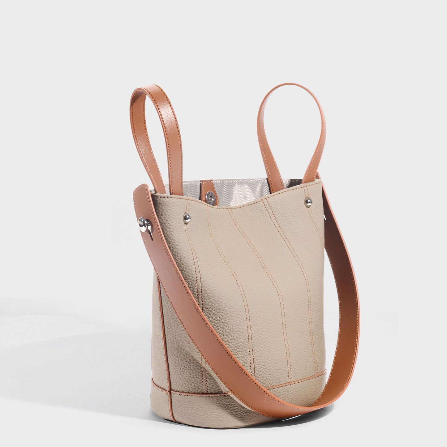 Women's Niche High-grade Genuine Leather Light Luxury Bucket Bags