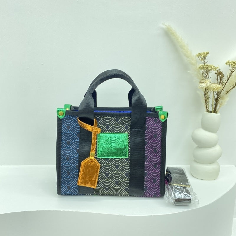 Women's Gradient Color Rainbow Large Capacity Tote Bags