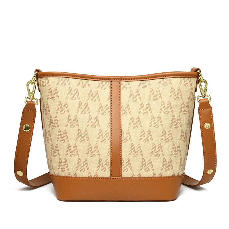 Women's Contrast Color Fashion Commuter High-grade Bucket Bags