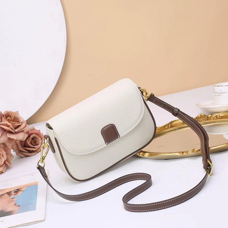 Women's First Layer Leather Simple Elegant Lady's Crossbody Bags