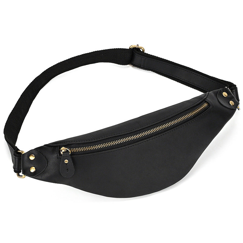 Men's Stylish Retro Crazy Horse Leather Men's Chest Bags