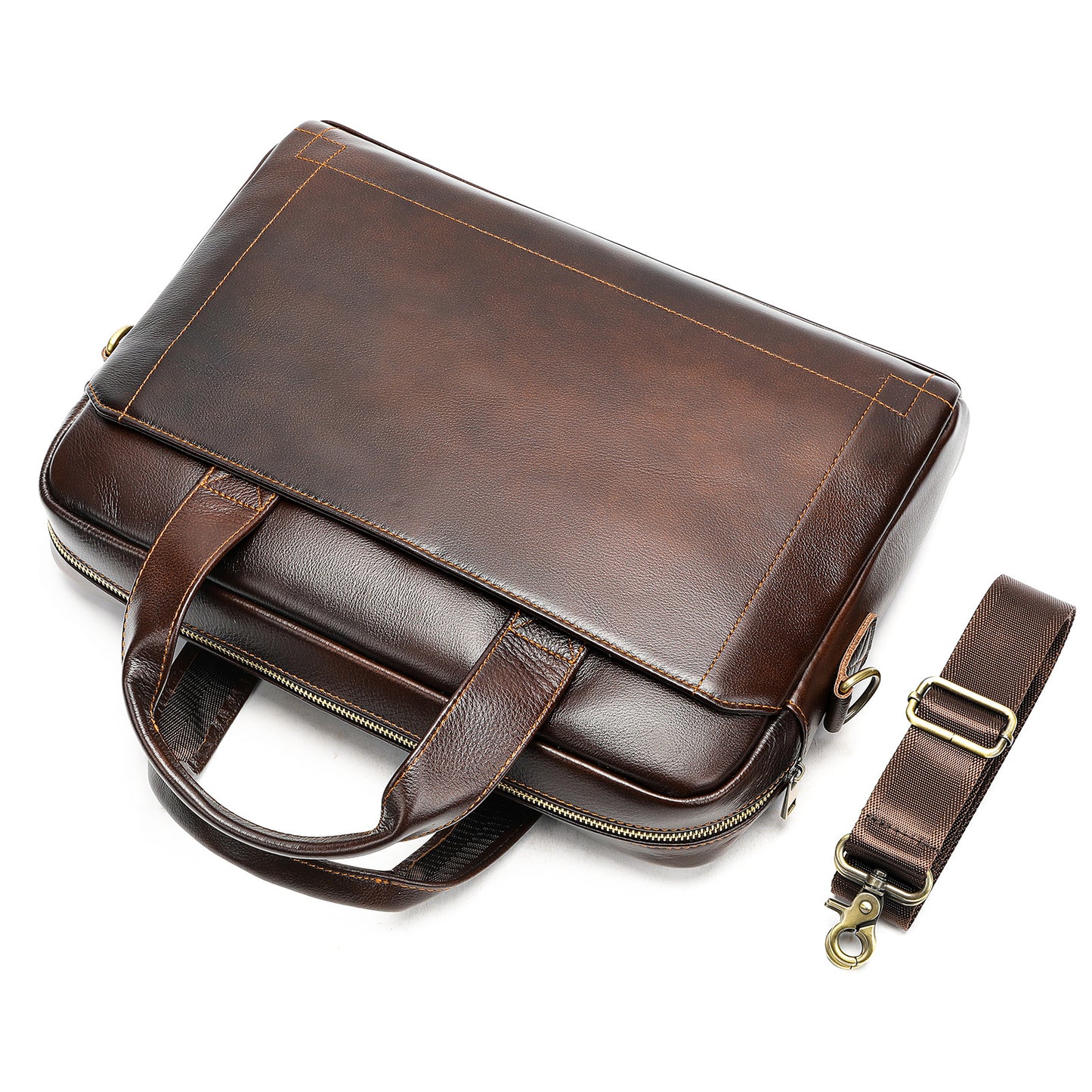 Men's First Layer Cowhide Leather Portfolio Men's Briefcases