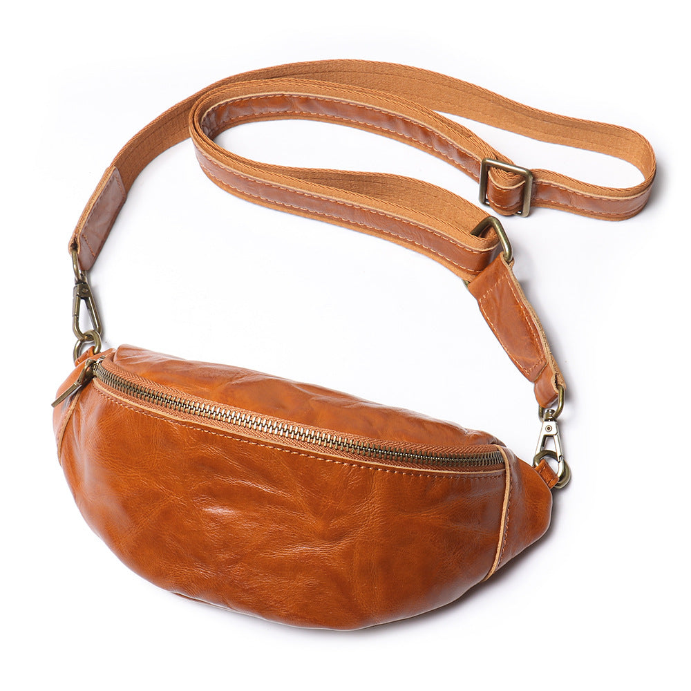 Men's Vintage Leather Leisure First Layer Cowhide Men's Messenger Bags