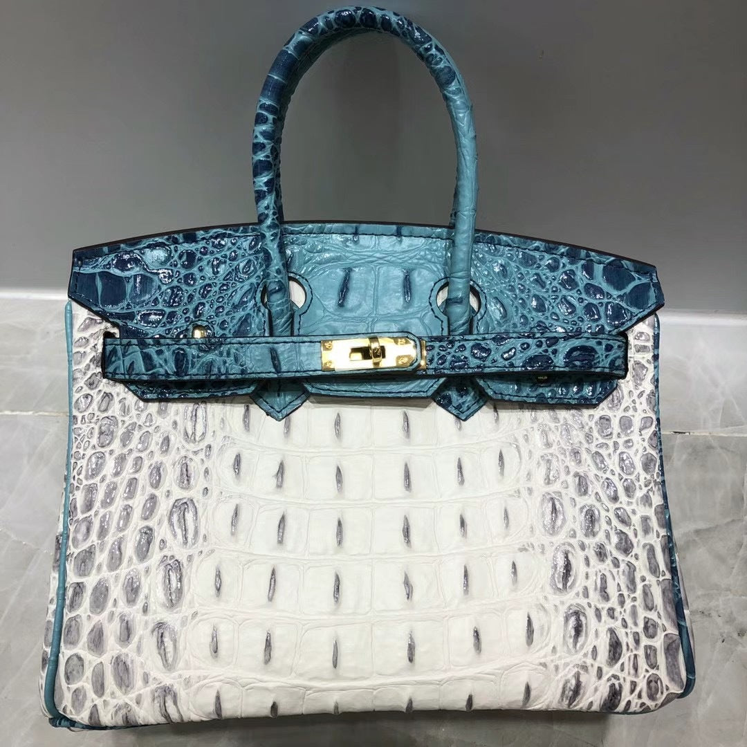 Women's Classic Fashion Genuine Leather Platinum Handbags