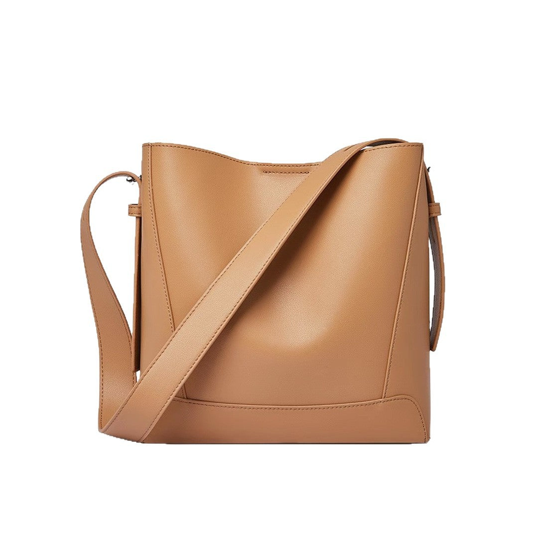 Women's Big Genuine Leather Large Capacity Commuter Bucket Bags