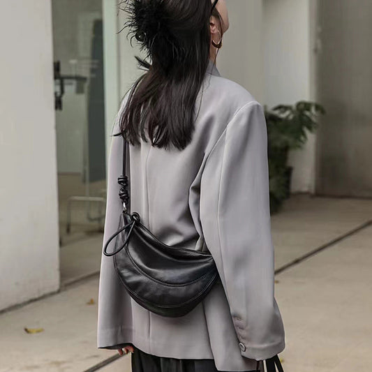Women's Design Dumpling Cowhide Summer Fashion Large Crossbody Bags