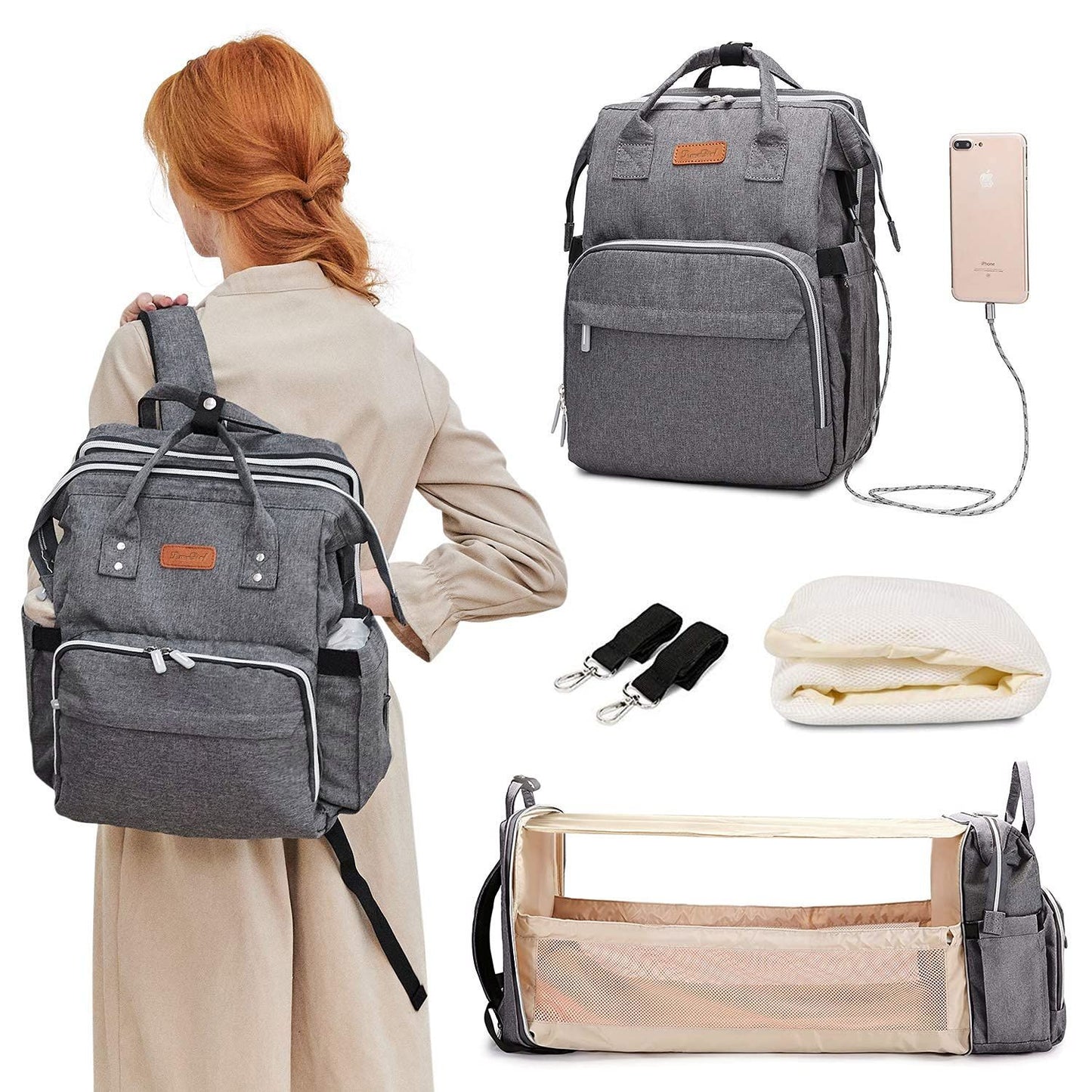 Mummy Folding Crib Clear Size Lightweight Diaper Bags