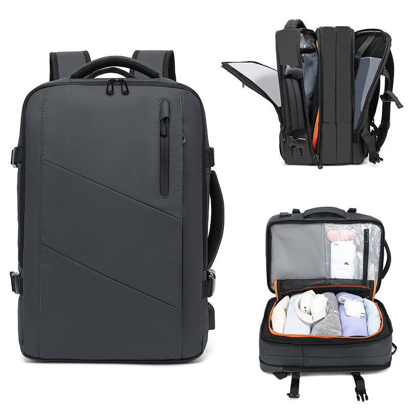 Simple Waterproof Derm Leather Fashion Business Backpacks