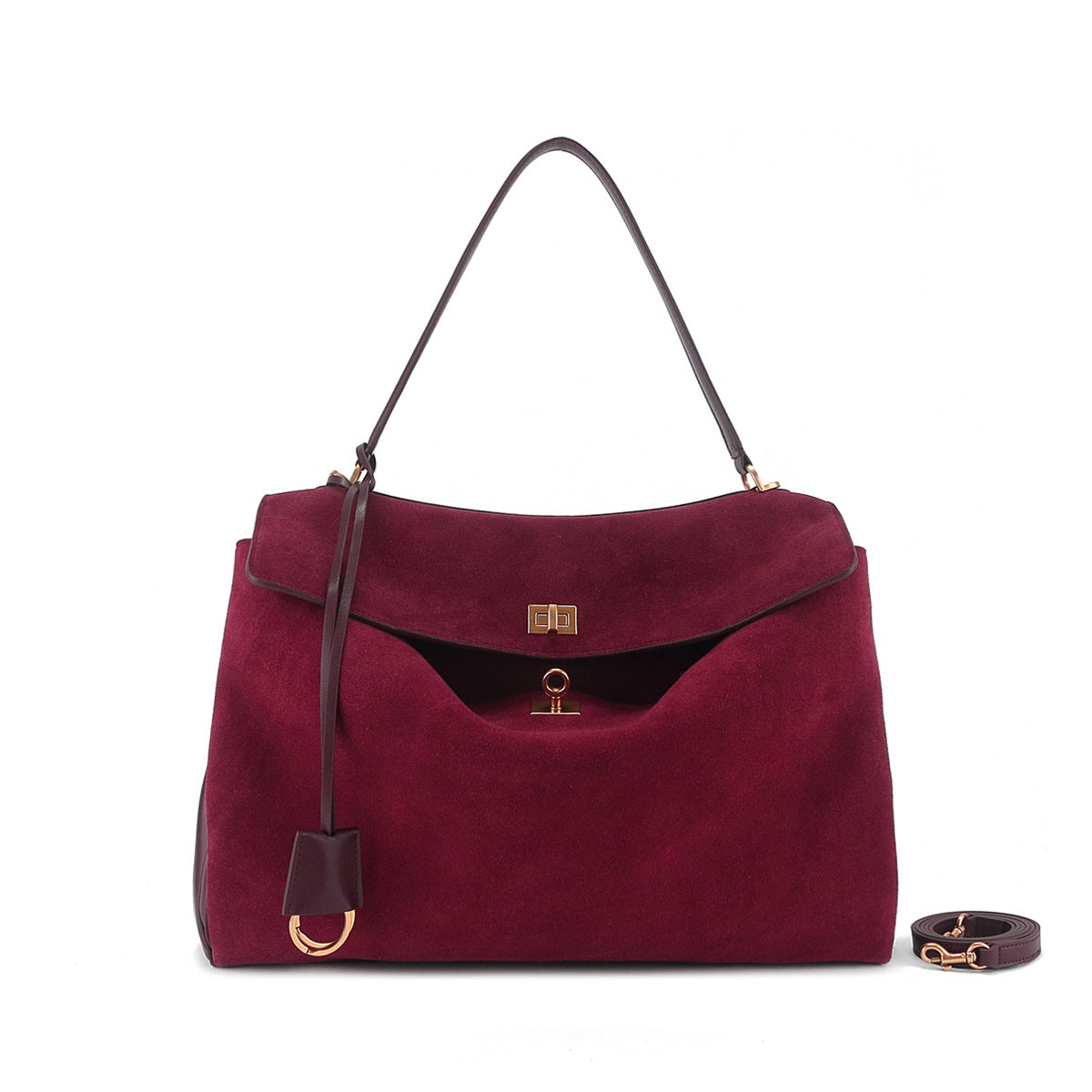 Suede Large Capacity Totes Loose Neutral Tote Bags
