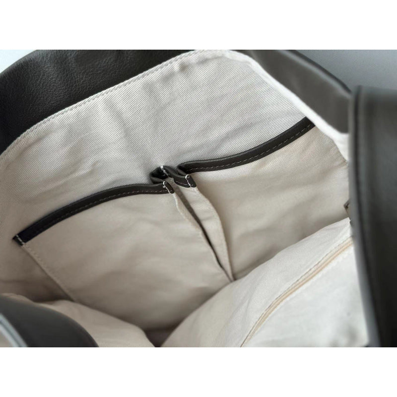 Women's Soft Glutinous Simple Elegant First Layer Shoulder Bags