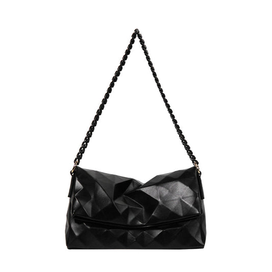 Geometric Underarm Fashionable Rhombus Chain Three-dimensional Shoulder Bags
