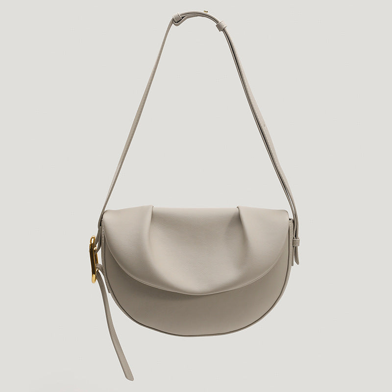 Women's One Niche Cowhide Pleated Underarm Saddle Bags