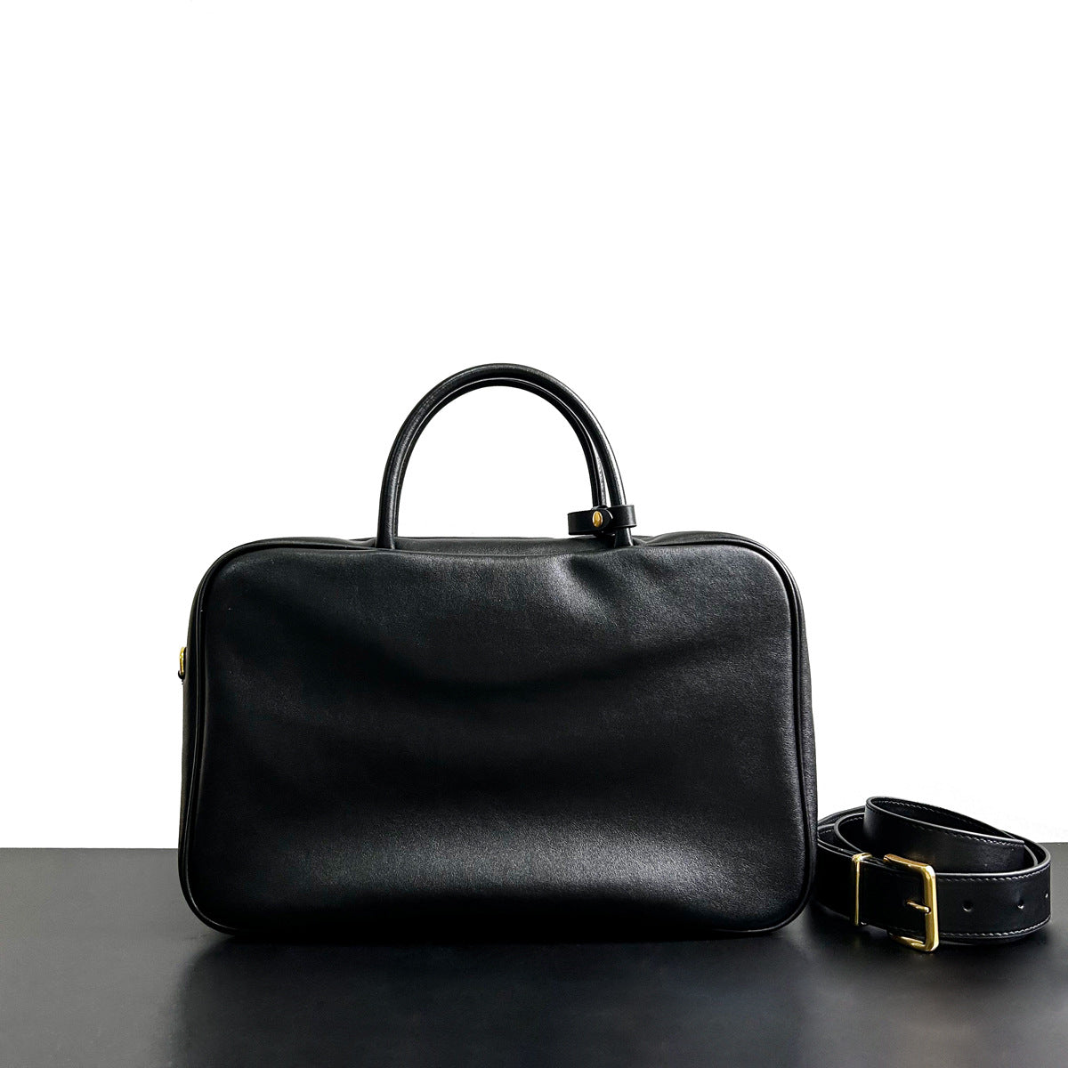 Women's Distressed Large Capacity Commuter Computer Genuine Shoulder Bags