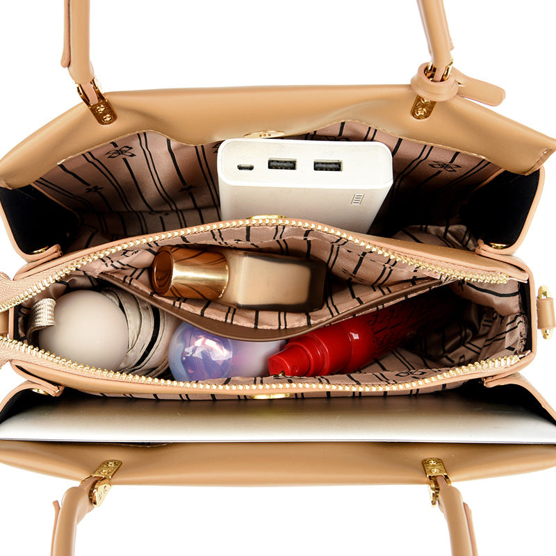 Women's Lychee Pattern Light Luxury High Sense Handbags