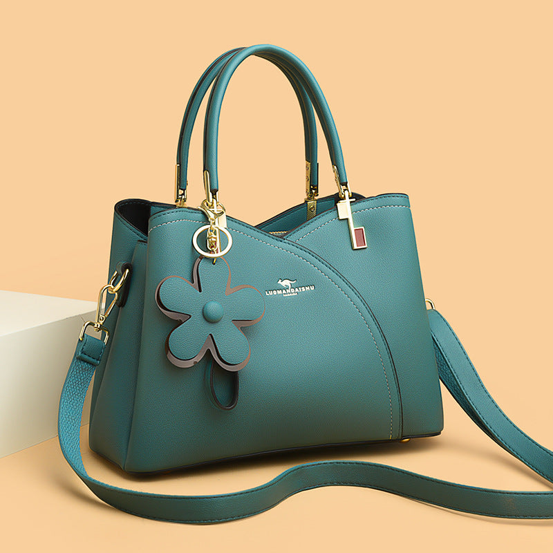 Women's Leather Stitching Portable Practical To Give Tote Bags