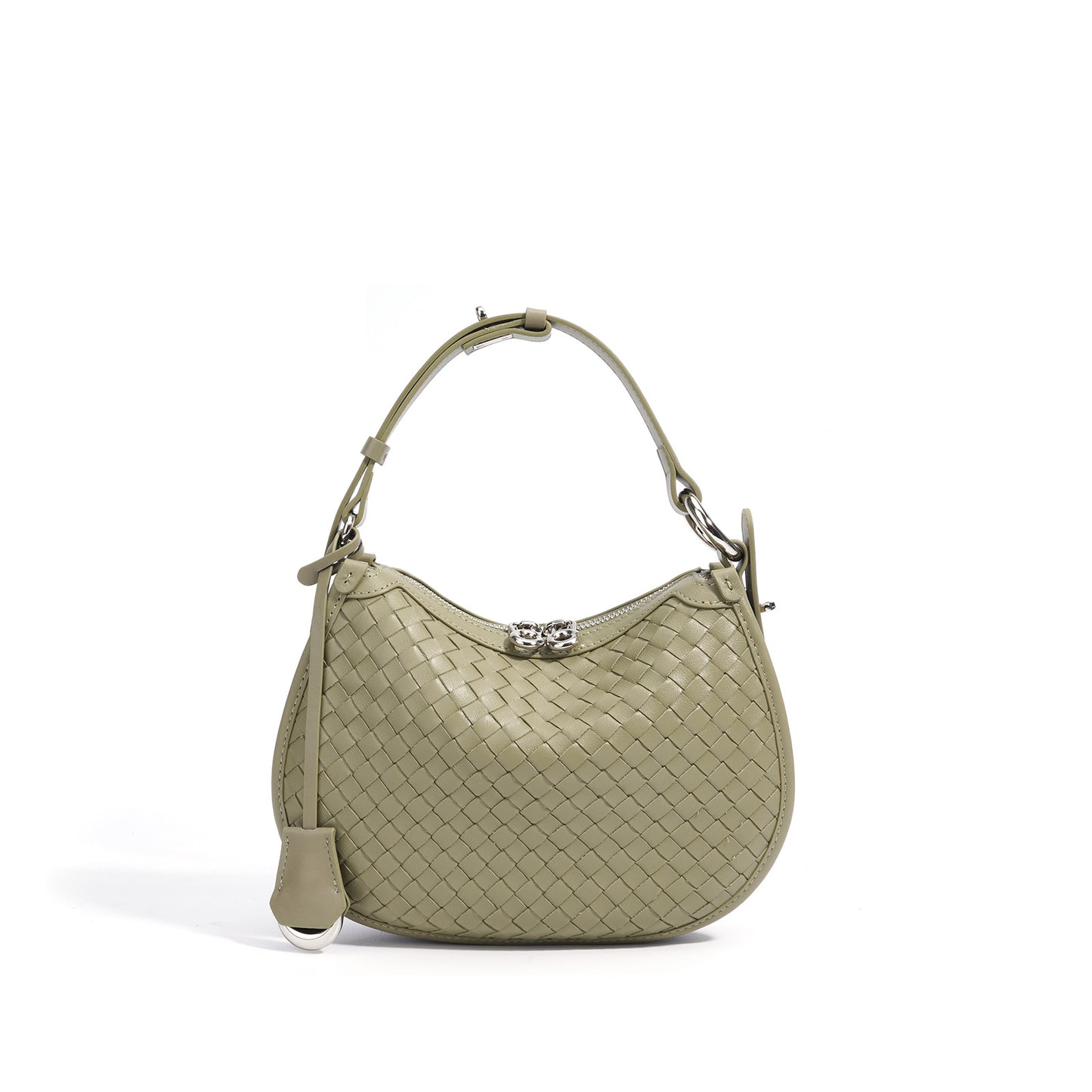 Women's Woven Leather Selenodont Simple Underarm Crossbody Bags
