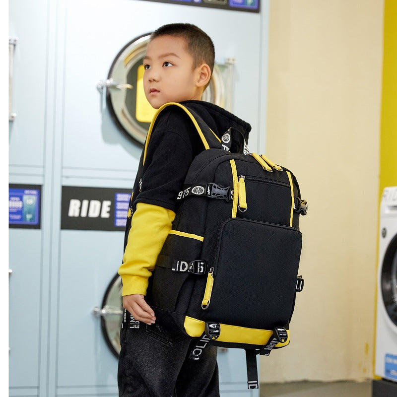 Men's Size College Waterproof Large Capacity Elementary School Students' Schoolbags