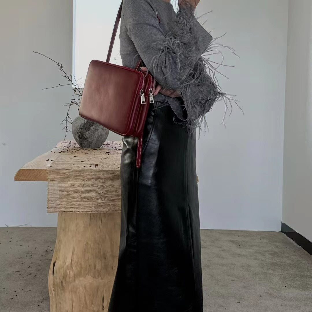 Women's Comfortable Style Twin Genuine Leather Shoulder Bags