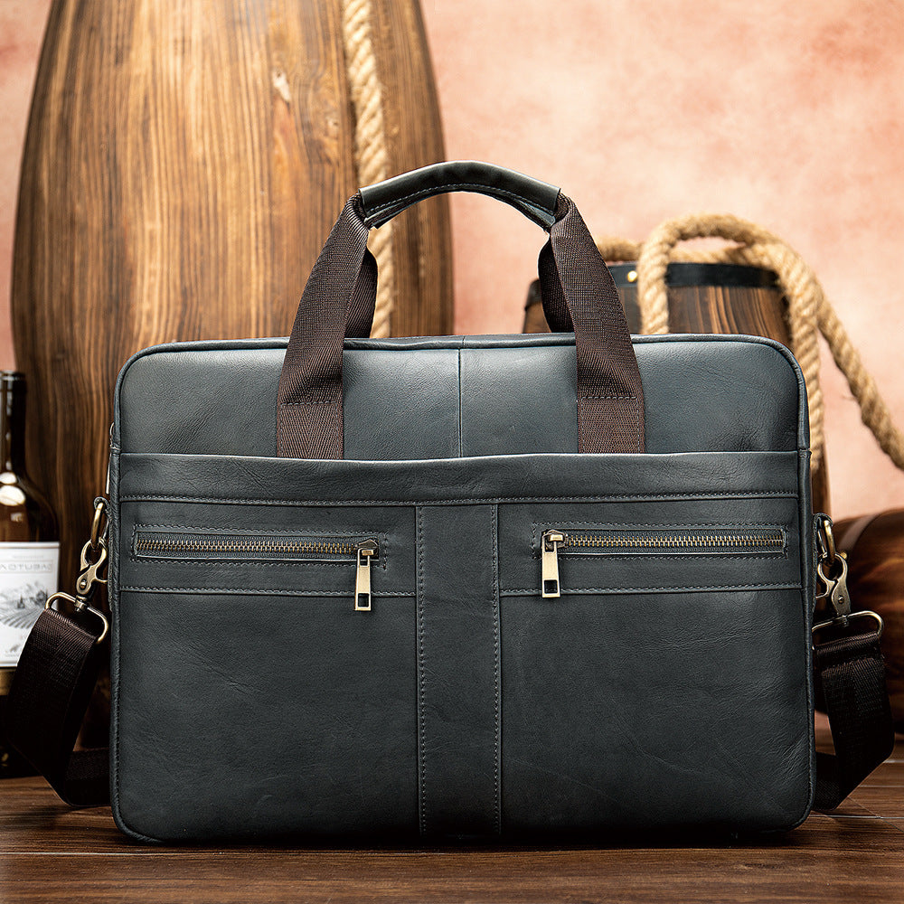 Men's Glamorous Business Leather Computer Portfolio Men's Briefcases