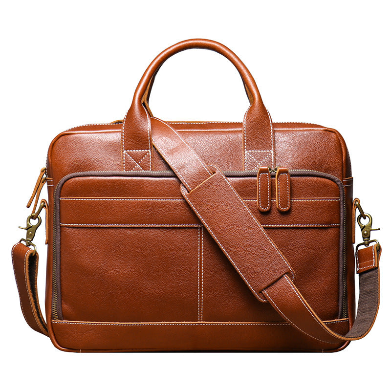 Men's Genuine Leather Portable Computer Cowhide Business Men's Briefcases