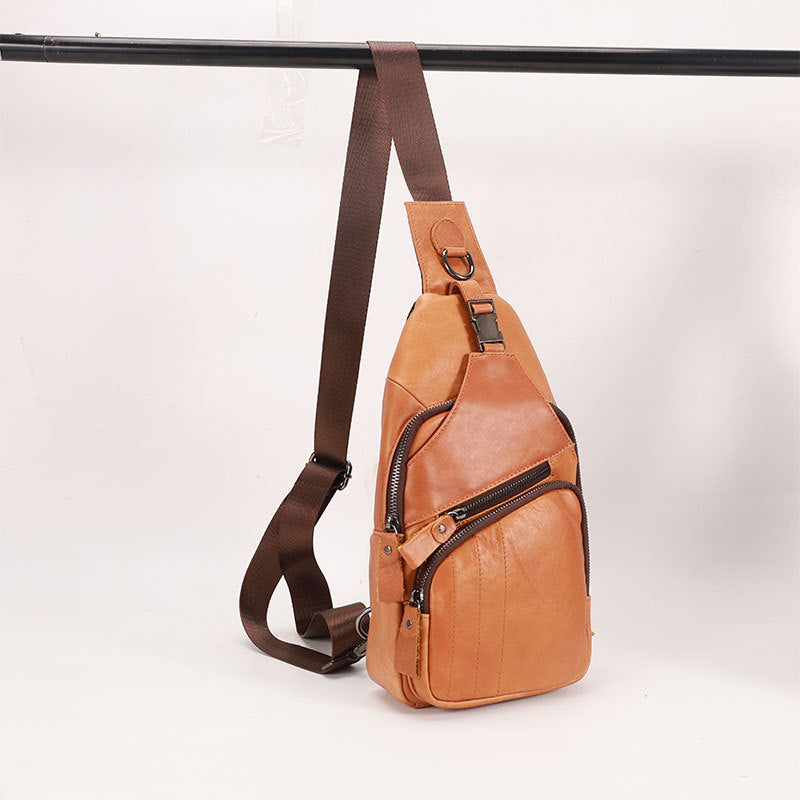 Men's Genuine Leather Fashion First Layer Cowhide Bags