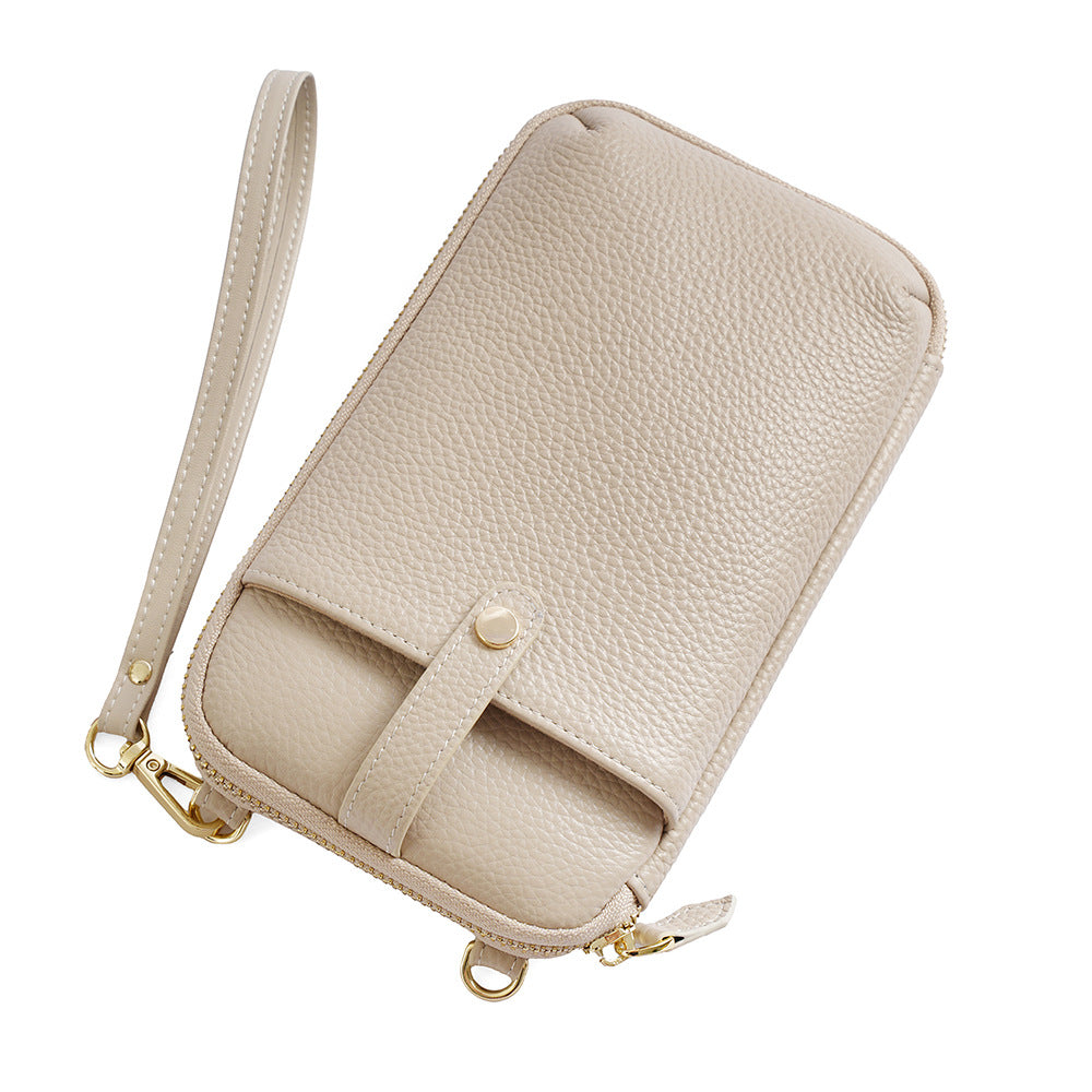 Women's Genuine Leather Fashion Mobile Mini Clutch Phone Bags