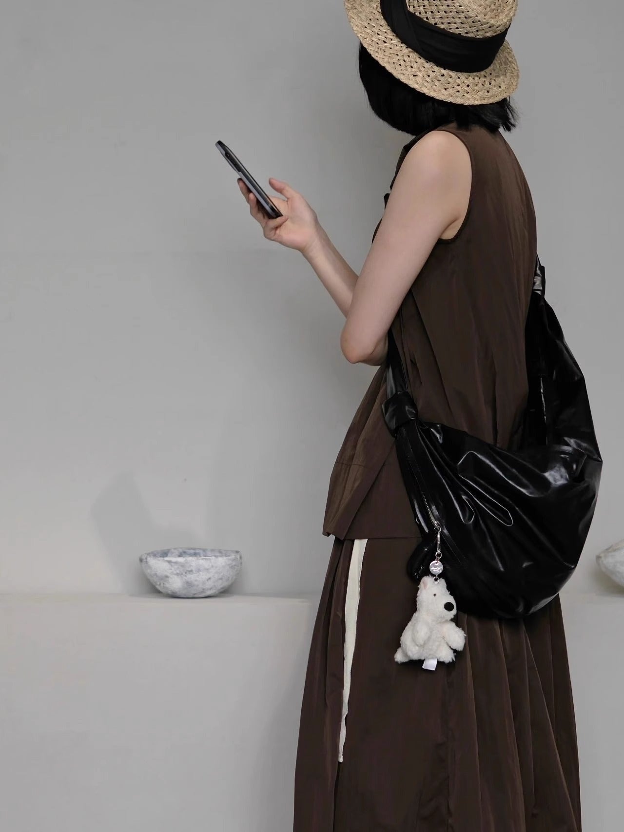 Croissant Pleated Texture Idle Style Niche Can Be Tote Bags