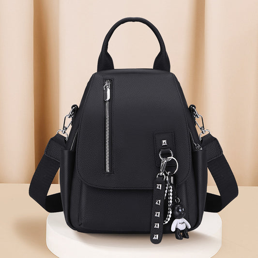 Women's Leather Style First Layer Cowhide Shoulders Backpacks