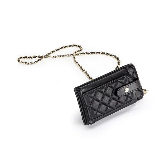 Women's Classic Style Rhombus Vertical Mobile Chain Phone Bags