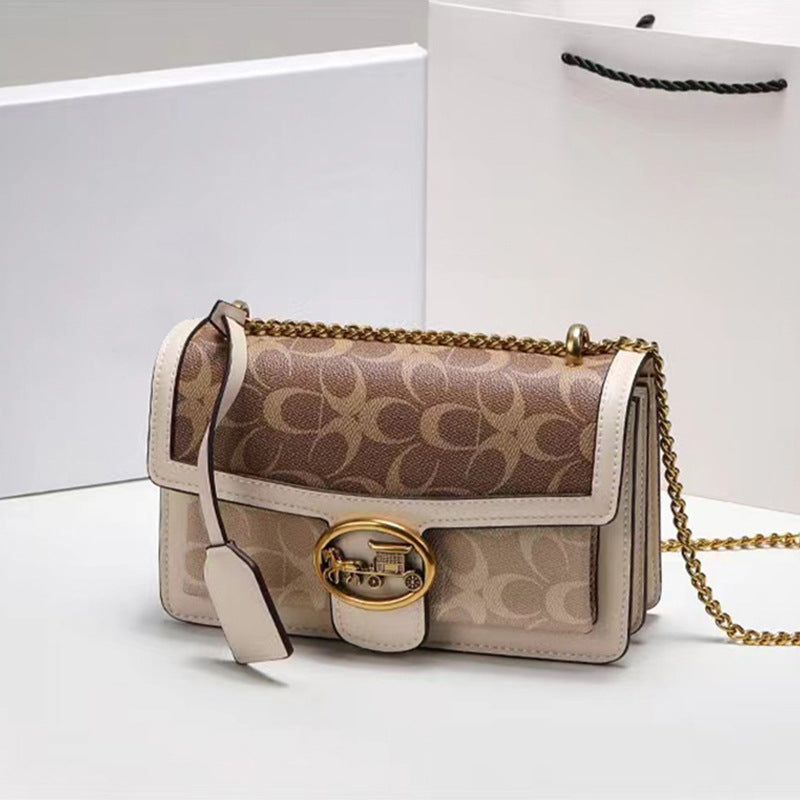 Women's Niche Contrast Color Underarm Presbyopic Chain Small Square Bags