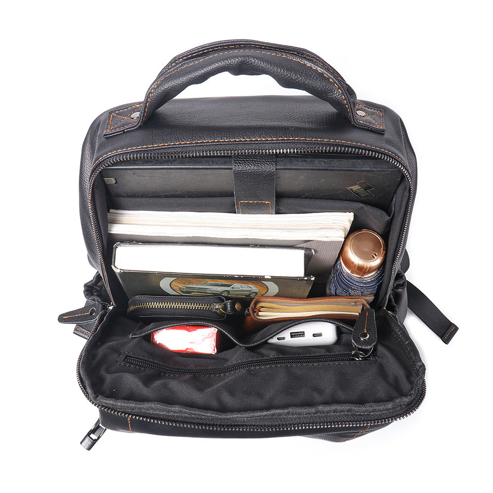 Women's & Men's & Leather Cowhide Computer Large Capacity Backpacks