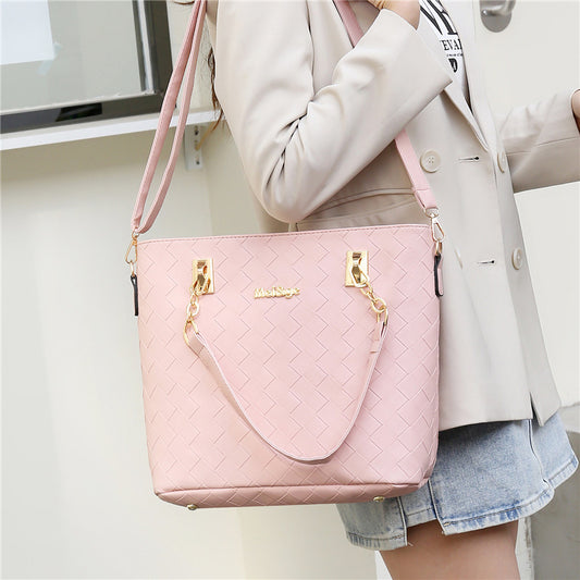 Women's Retro Match Sets Mother Woven Portable Shoulder Bags