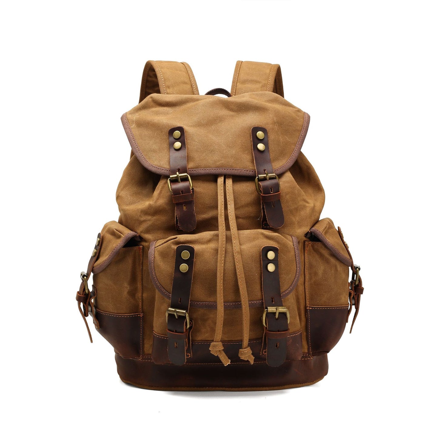 Retro Waterproof Oil Wax Canvas Large Backpacks