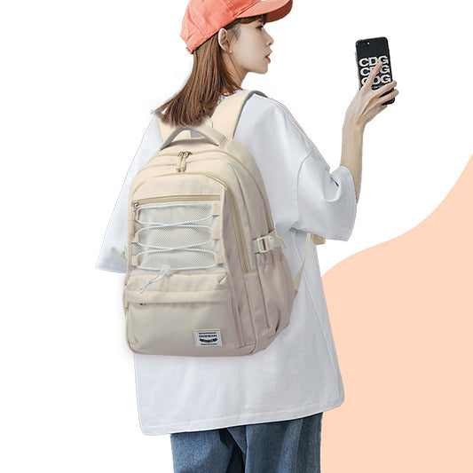 Fashion Canvas Male Female Junior's High College Large Middle School Students' Schoolbags