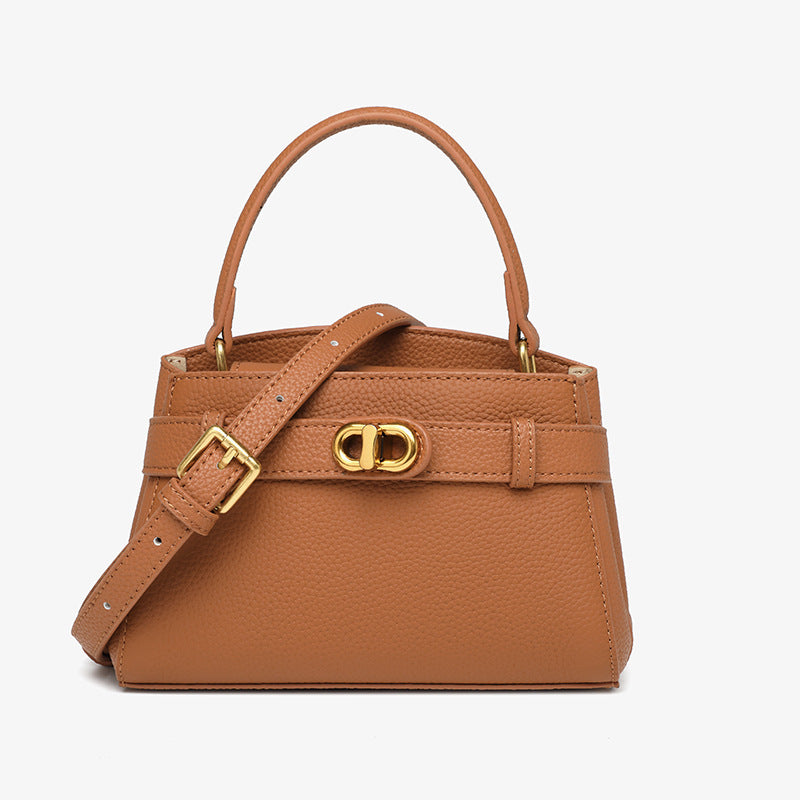 Women's Trendy Portable Kelly Fashion Genuine Leather Shoulder Bags