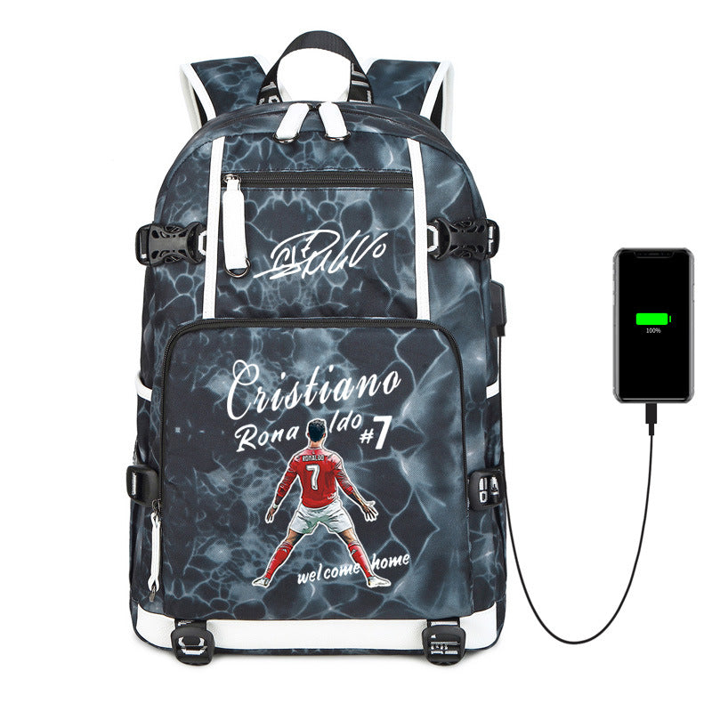 Women's & Men's & Football Star Luo Large Capacity Backpacks