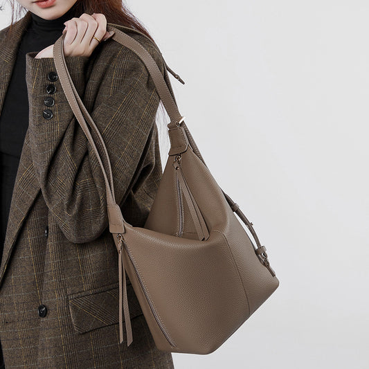 Women's Design Leather First Layer Underarm Crossbody Bags