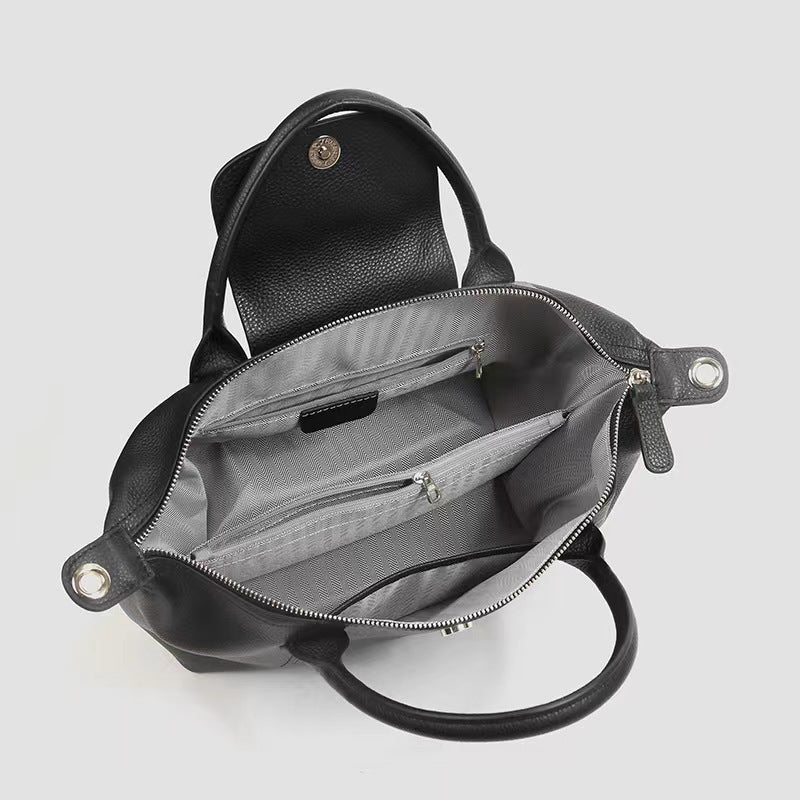 Women's Commute Soft Leather Dumpling Genuine Fashion Tote Bags
