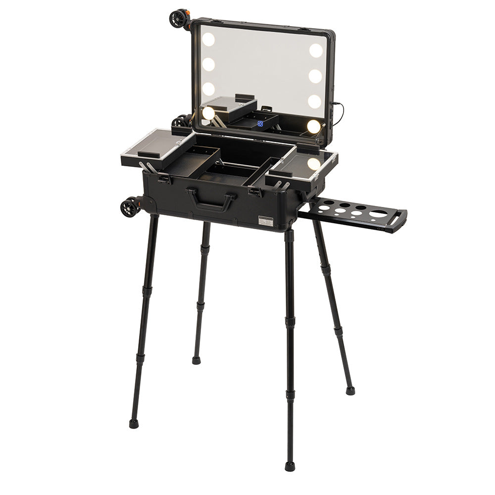 Mirror Touch Three-color Dimming Professional With Light Cosmetic Cases