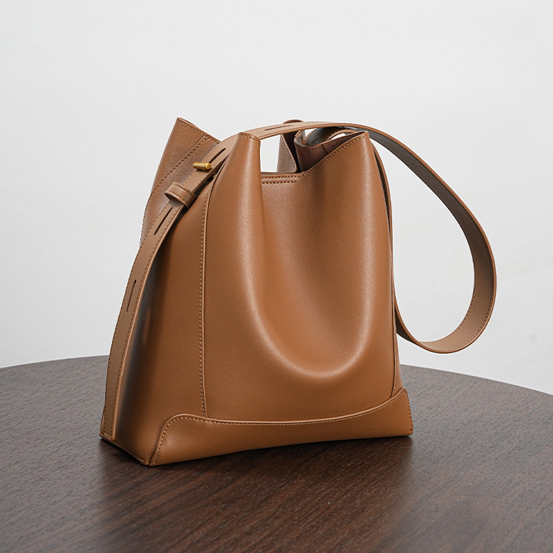 Women's Minority Commuter Genuine Leather High-grade Exquisite Bucket Bags